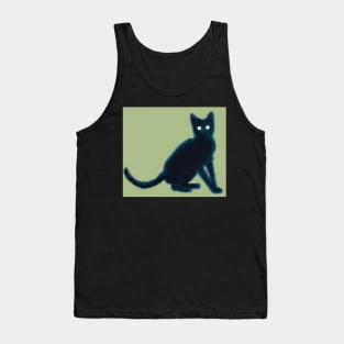 Black cat shadow Tank Top